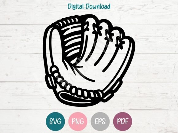 Baseball Softball Glove SVG Cut File Graphics for Crafts