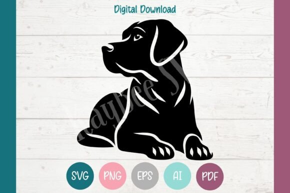 Black Labrador Lab Dog SVG: Graphics & Crafts