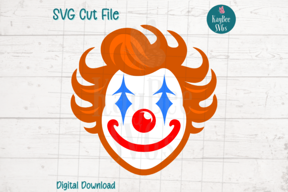 Clown Face SVG Cut File for Crafts and Graphics