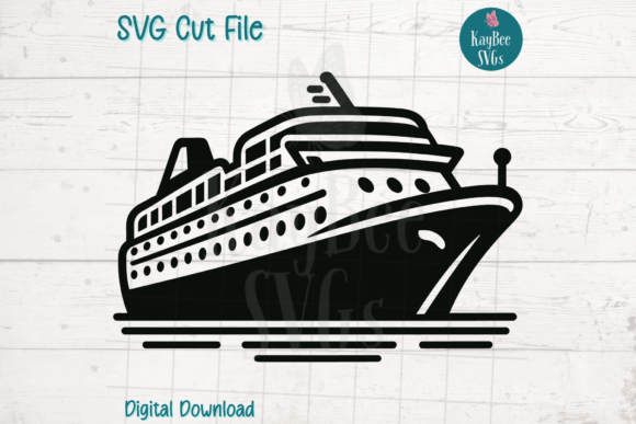 Cruise Ship SVG Cut File: Graphics for Seaside Crafts