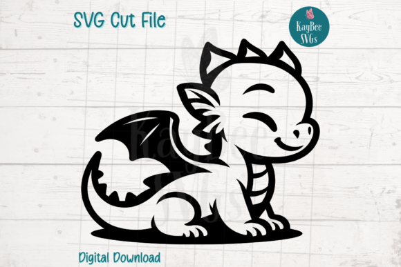 Cute Baby Dragon SVG Cut File for Graphics and Crafts