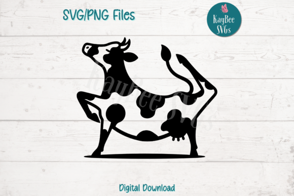 Dancing Cow SVG Cut File for Crafts and Graphics