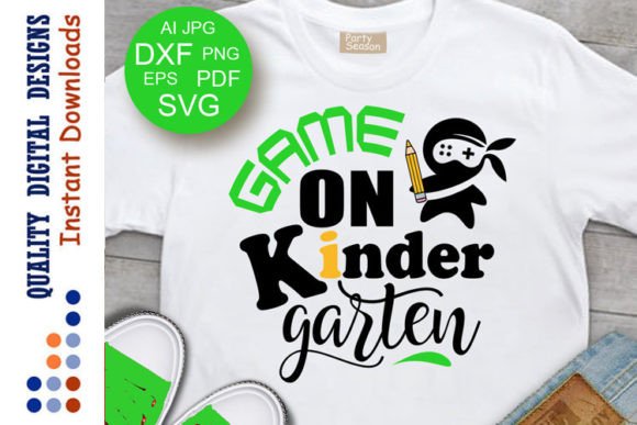 Game on Kindergarten Gamer Ninja Clipart: Graphics & Crafts
