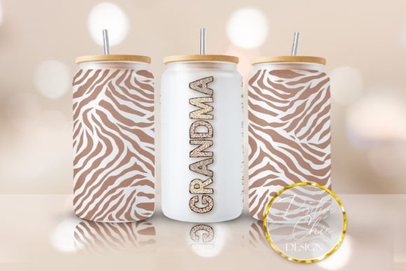 Grandma Animal Print Cup Wrap: Graphics & Crafts