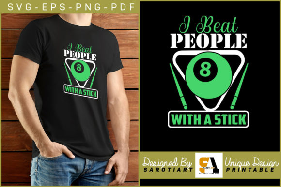 I Beat People with a Stick Billiard SVG