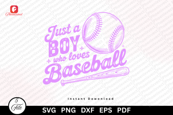 Just a Boy Who Loves Baseball Graphics & Illustrations Review