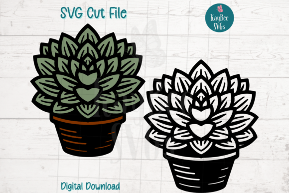 Succulent Plant Potted SVG: Graphics for Crafts Branding